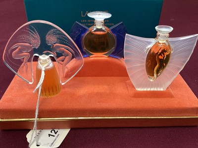 Lot 1277 - Lalique Les Introuvables a modern edition scent bottle collection in presention case 1995