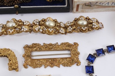 Lot 887 - Group of Victorian gilt metal costume jewellery and bijouterie
