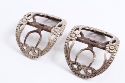 Lot 888 - Pair of Georgian silver shoes buckles