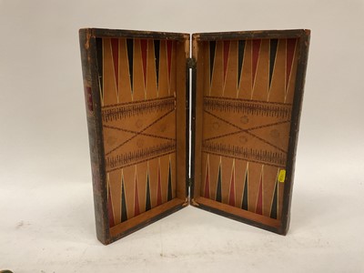 Lot 2494 - Antique Jaques & Son wooden complete chess set. King measuring 8.5cm high, white king stamped 'Jaques London', within a leather covered folding chess board