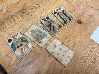 Lot 1483 - Four part sets of 19th century playing cards by Bancks Brothers and sealed set of French poker cards by B-P Grimaud etc (6)
