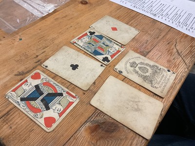 Lot 1483 - Four part sets of 19th century playing cards by Bancks Brothers and sealed set of French poker cards by B-P Grimaud etc (6)