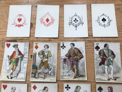 Lot 1484 - 19th century playing cards by Josiah Stone, Thomas Creswick and I. Hardy, plus two other 19th century sets, all complete (5)