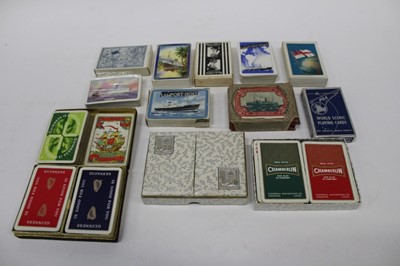 Lot 1486 - Quantity of advertising playing cards including Guinness, shipping lines etc