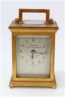 Lot 950 - Early 20th century carriage clock with...