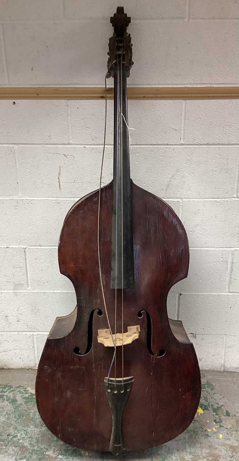 Lot 2211 - 19th century half-size Continental Double bass