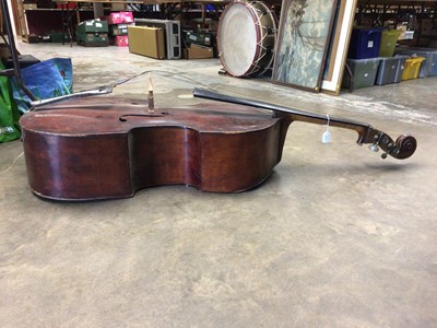 Lot 2211 - 19th century half-size Continental Double bass