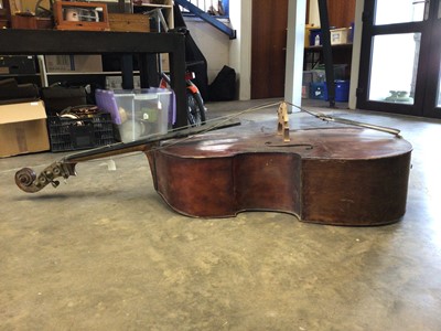 Lot 2211 - 19th century half-size Continental Double bass