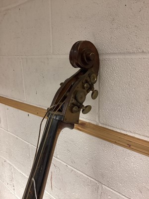 Lot 2211 - 19th century half-size Continental Double bass