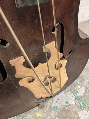 Lot 2211 - 19th century half-size Continental Double bass