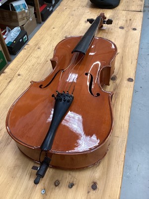 Lot 2213 - Three cellos, two half size, one three-quarter size