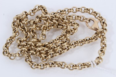 Lot 843 - 9ct gold belcher link chain necklace
