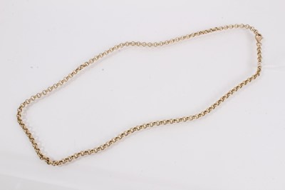 Lot 843 - 9ct gold belcher link chain necklace