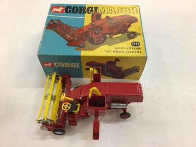 Lot 1963 - Corgi Major Massey-Ferguson '780' combine harvester No 1111, Simon Snorkel No 1127 plus Matchbox