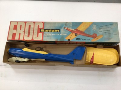 Lot 1965 - Timpo Indian Village in original box selection of plastic figures, stylophone quick draw, toy mobile, Bandai Police wagon, Captain Scarlet game, Lady Penelope car, Frog Bantam boxed