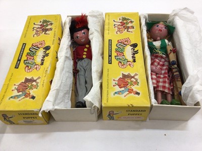 Lot 1958 - Four boxed Pelham puppets to include cat, SS Dutch girl, Fritz & Hansel (4)