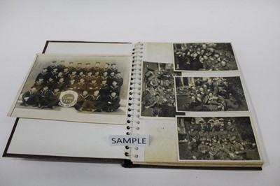 Lot 1468 - Naval photographs in album HMS Royal Arthur parades and group photographs. 1940's/50's period.