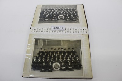 Lot 1468 - Naval photographs in album HMS Royal Arthur parades and group photographs. 1940's/50's period.