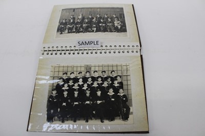 Lot 1468 - Naval photographs in album HMS Royal Arthur parades and group photographs. 1940's/50's period.