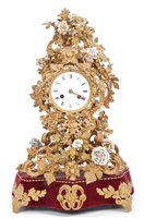 Lot 957 - 19th century French mantel clock with eight...