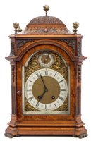 Lot 958 - Late 19th century German bracket clock with...
