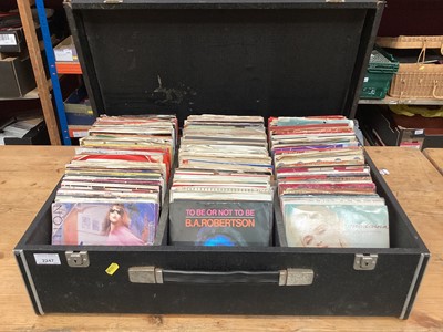 Lot 2247 - Singles, approximately 400 singles in a DJ's carrying case.