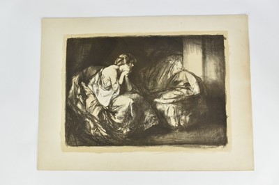 Lot 61 - *Gerald Spencer Pryse (1882-1956) black and white lithograph - The Mother, signed and dated '89 in pencil, 55cm x 76cm, unframed