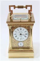 Lot 961 - Fine quality contemporary carriage clock with...