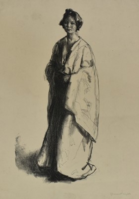 Lot 1229 - *Gerald Spencer Pryse (1882-1956) black and white lithograph - The Kimono, 47cm x 32cm, signed, titled to backing paper, unframed.