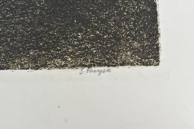 Lot 70 - *Gerald Spencer Pryse (1882-1956) black and white lithograph - A Stretcher Party in Champagne, signed and titled to backing paper with date Sep '28, 28cm x 43cm, unframed.