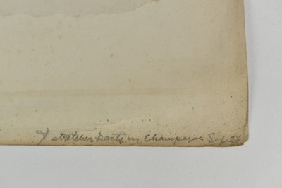 Lot 70 - *Gerald Spencer Pryse (1882-1956) black and white lithograph - A Stretcher Party in Champagne, signed and titled to backing paper with date Sep '28, 28cm x 43cm, unframed.