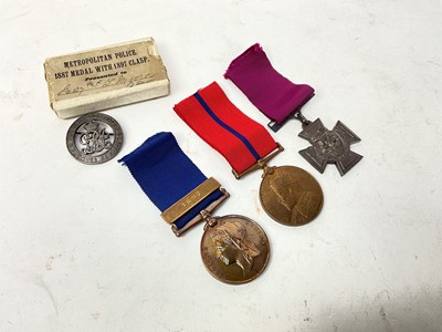 Lot 571 - Victorian Golden Jubilee (Police) medal 1887, with clasp for 1897 Diamond Jubilee, named to P.C. T. Moore. B. Divn., together with original box of issue