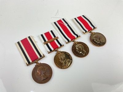 Lot 572 - Group of four Special Constabulary Long Service medals named to Eric G. D. Chilvers, Arthur Cook, Herbert J. Reynolds and Lawrence W. Clark (4)