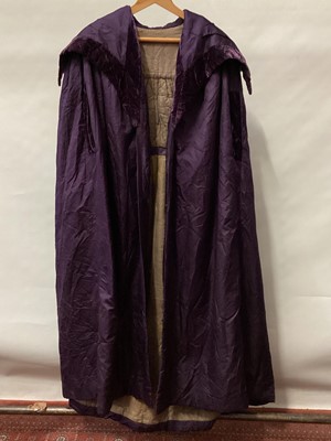 Lot 2122 - Purple silk Councillor's robe, Manchester City Council 1830 - 1839, padded and silk lined.