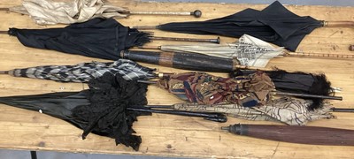 Lot 2463 - Group of walking sticks and umbrellas, including silver topped