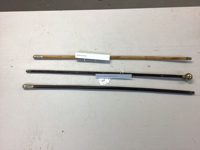 Lot 510 - Scarce First World War Queens Westminster Rifles swagger stick, Artists Rifles swagger stick and