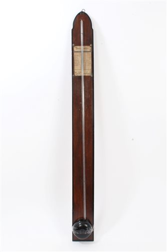 Lot 968 - 19th century German stick barometer with...