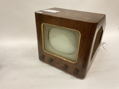 Lot 2471 - 1930s/1940s television and loose top panel and small box of valves