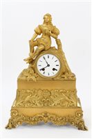 Lot 969 - 19th century French mantel clock with eight...