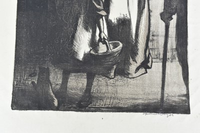 Lot 1243 - *Gerald Spencer Pryse (1882-1956) black and white lithograph - Poverty, signed in pencil and titled 'Out Patients' below, 34.5cm x 24.5cm, unframed