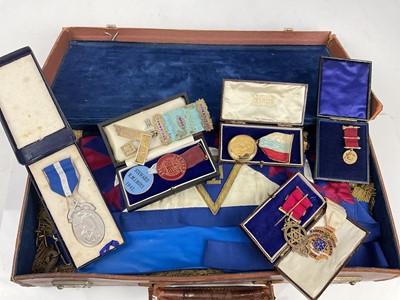 Lot 574 - Collection of cloth Police rank badges and insignia, together with a tin of metal Police badges.