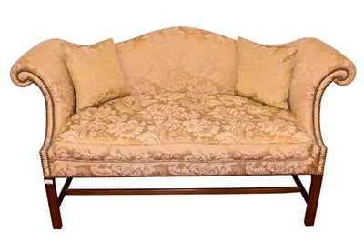 Lot 1393 - Good quality Georgian-style sofa with scroll ends