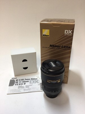 Lot 2364 - A Nikon Nikkor 17-55mm f/2.8G IF ED AF-S lens in original box with instructions and soft case