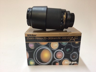 Lot 2365 - Nikon Zoom-Nikkor 70-300mm f/4-5.6D ED AF lens in original box with lens caps and protective filter