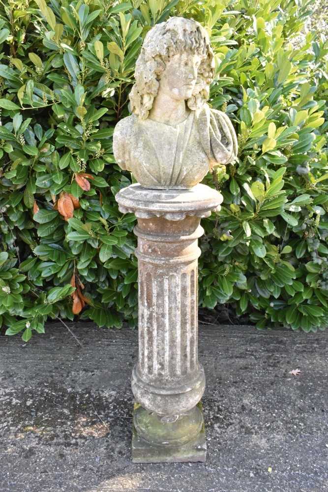 Lot 1300 - Fine 19th century carved marble bust on column