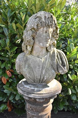 Lot 1300 - Fine 19th century carved marble bust on column