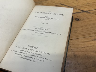 Lot 1700 - Sir William Jardine, The Naturalist's Library, 15 Vols. in total including Birds of Great Britain and Ireland Vols 1, published 1838, all volumes with hand coloured plates