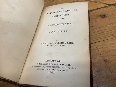 Lot 1700 - Sir William Jardine, The Naturalist's Library, 15 Vols. in total including Birds of Great Britain and Ireland Vols 1, published 1838, all volumes with hand coloured plates