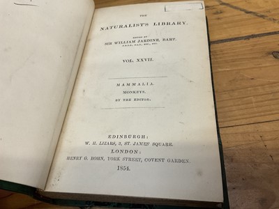 Lot 1700 - Sir William Jardine, The Naturalist's Library, 15 Vols. in total including Birds of Great Britain and Ireland Vols 1, published 1838, all volumes with hand coloured plates