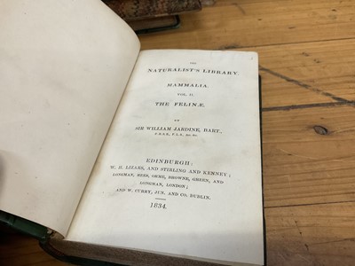 Lot 1700 - Sir William Jardine, The Naturalist's Library, 15 Vols. in total including Birds of Great Britain and Ireland Vols 1, published 1838, all volumes with hand coloured plates